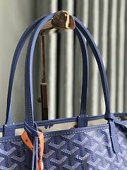 Goyard Goyardine Monogram Tote Blue 34x15x28cm - 4