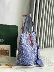 Goyard Goyardine Monogram Tote Blue 34x15x28cm - 3