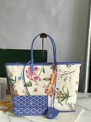 Goyard Goyardine Monogram Tote Blue 34x15x28cm - 5
