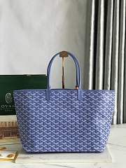 Goyard Goyardine Monogram Tote Blue 34x15x28cm - 2