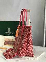 Goyard Goyardine Monogram Tote Red 34x15x28cm - 3