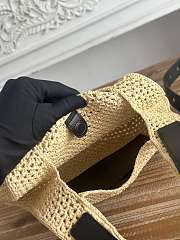 Loewe Small Punch Hole Hobo Bag Raffia 43x40x40cm - 6