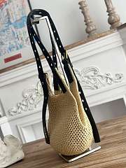 Loewe Small Punch Hole Hobo Bag Raffia 43x40x40cm - 5