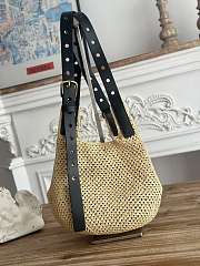 Loewe Small Punch Hole Hobo Bag Raffia 43x40x40cm - 4