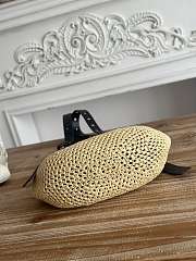 Loewe Small Punch Hole Hobo Bag Raffia 43x40x40cm - 3