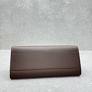 The Row Margaux Buckled Leather Dark Brown Clutch 43x20x24cm - 4