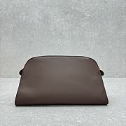 The Row Margaux Buckled Leather Dark Brown Clutch 43x20x24cm - 3