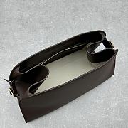 The Row Margaux Buckled Leather Dark Brown Clutch 43x20x24cm - 2