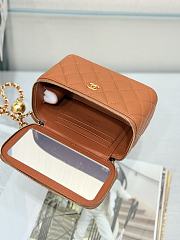 Chanel 24K Vanity Case Caramel Lambskin Gold 17cm - 5