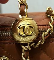 Chanel 24K Vanity Case Caramel Lambskin Gold 17cm - 3