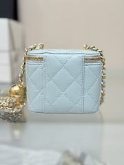 Chanel Mini 24K Vanity Case Blue Lambskin Gold 11x8.5x7cm - 2