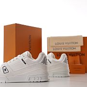 Louis Vuitton LV White Trainer Sneaker  - 3