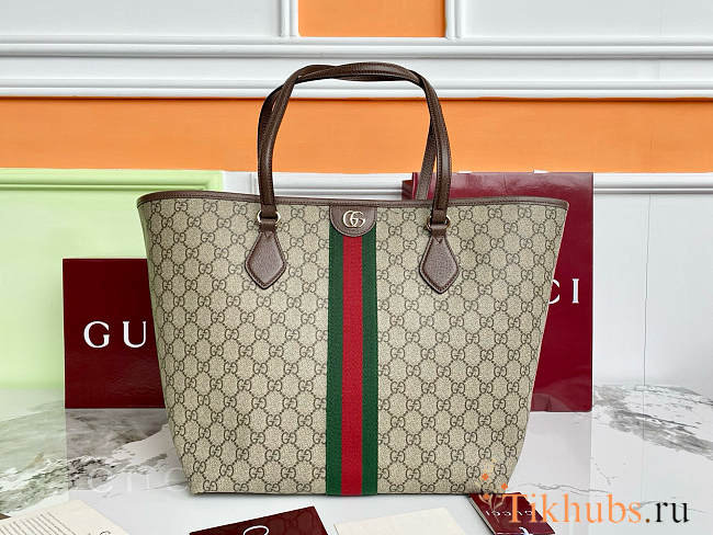 Gucci Ophidia Large Tote Bag Brown 31x28.5x20cm - 1