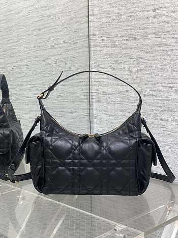 Dior Medium D-Dream Bag Black Lambskin 24x14x9cm