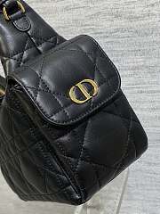Dior Medium D-Dream Bag Black Lambskin 24x14x9cm - 4