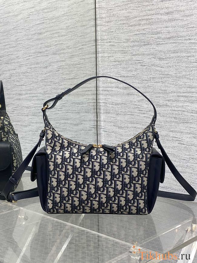 Dior Medium D-Dream Bag Oblique Blue 24x14x9cm - 1