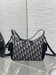 Dior Medium D-Dream Bag Oblique Blue 24x14x9cm - 4