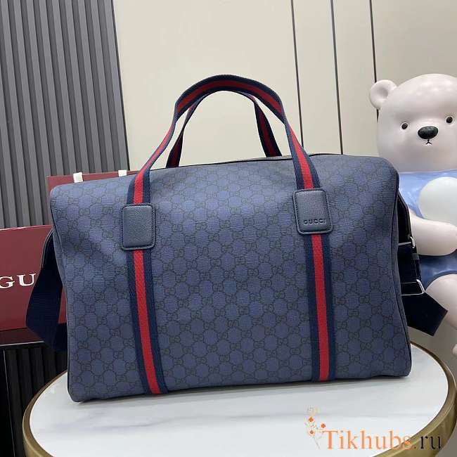 Gucci Medium Webbing Travel Bag Dark Blue 47x30x27cm - 1