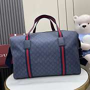Gucci Medium Webbing Travel Bag Dark Blue 47x30x27cm - 1