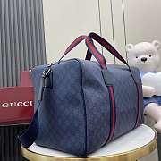 Gucci Medium Webbing Travel Bag Dark Blue 47x30x27cm - 5
