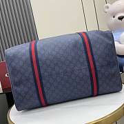 Gucci Medium Webbing Travel Bag Dark Blue 47x30x27cm - 3
