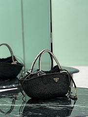 Prada Small Crochet Bag Black 25x11.5x14cm - 5