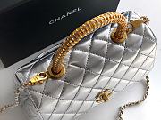 Chanel Coco Handle Silver Gold Lambskin 23cm - 5