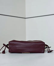 Fendi Mamma Baguette Medium Burgundy Leather Bag 26.5x18x8.5cm - 6