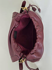 Fendi Mamma Baguette Medium Burgundy Leather Bag 26.5x18x8.5cm - 4