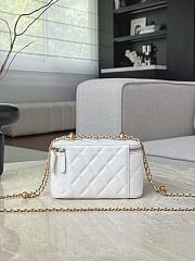 Chanel Vanity Case White Lambskin Gold 17x9.5x8cm - 6