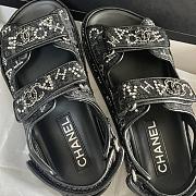 Chanel Dad Sandal Black Denim Crystal - 5