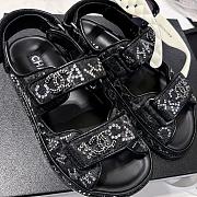 Chanel Dad Sandal Black Denim Crystal - 3