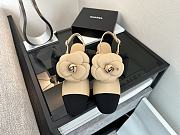Chanel Camellia Slingback Pumps Beige 6cm - 2