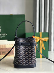 Goyard Petit Flot Mini Bucket Bag Navy Blue 17.5x12x10cm - 5