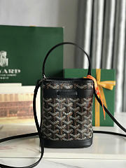 Goyard Petit Flot Mini Bucket Bag Black 17.5x12x10cm - 5