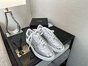 Chanel Silver Metallic Sneakers - 3