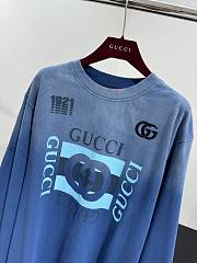 Gucci Printed Cotton Jersey T-shirt Blue - 3