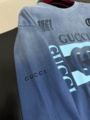 Gucci Printed Cotton Jersey T-shirt Blue - 2