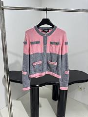 Chanel Grey Pink Cardigan - 1