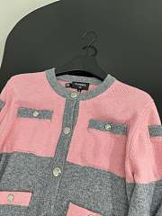 Chanel Grey Pink Cardigan - 4