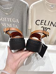 Prada Leather Crisscross Brown Sandals - 5