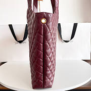 YSL Icare Maxi Shopping Bag Lambskin Red Wine 58x43x8cm - 2