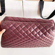 YSL Icare Maxi Shopping Bag Lambskin Red Wine 58x43x8cm - 6
