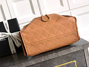 Chanel 25 Small Handbag Light Brown Calfskin Gold 30x26x14cm - 6