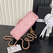 Chanel Mini Flap Bag Lambskin Gold Pink 20x13x7cm - 2