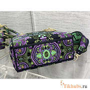 Dior Medium Lady D-Lite Bag Multicolor Indian Purple 24 x 20 x 11 cm - 2