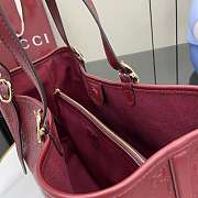 Gucci GG Emblem Large Tote Bag Red 38x25x15cm - 3