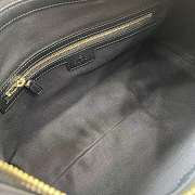 Gucci Emblem Medium Shoulder Bag Black 30x19x11cm - 6