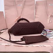 Miu Miu Ivy Brown Mesh Tote Bag 28x26x12.5cm - 6