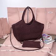 Miu Miu Ivy Brown Mesh Tote Bag 28x26x12.5cm - 5